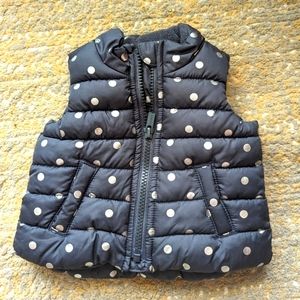 2/$10 Polkadot puffer vest